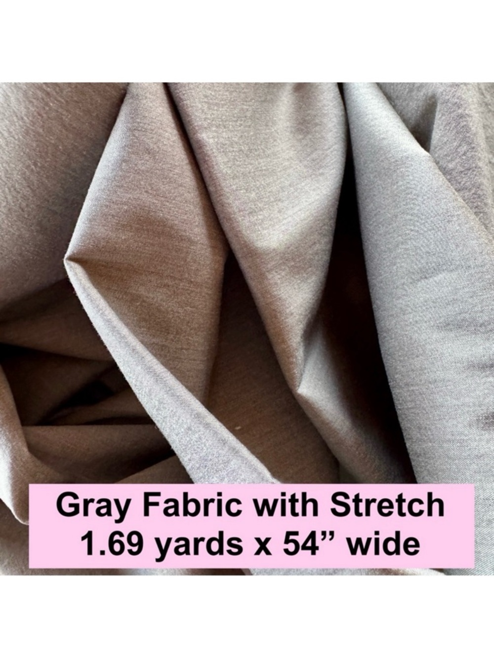 Gray Stretch Fabric (1.69 yds x 54”)